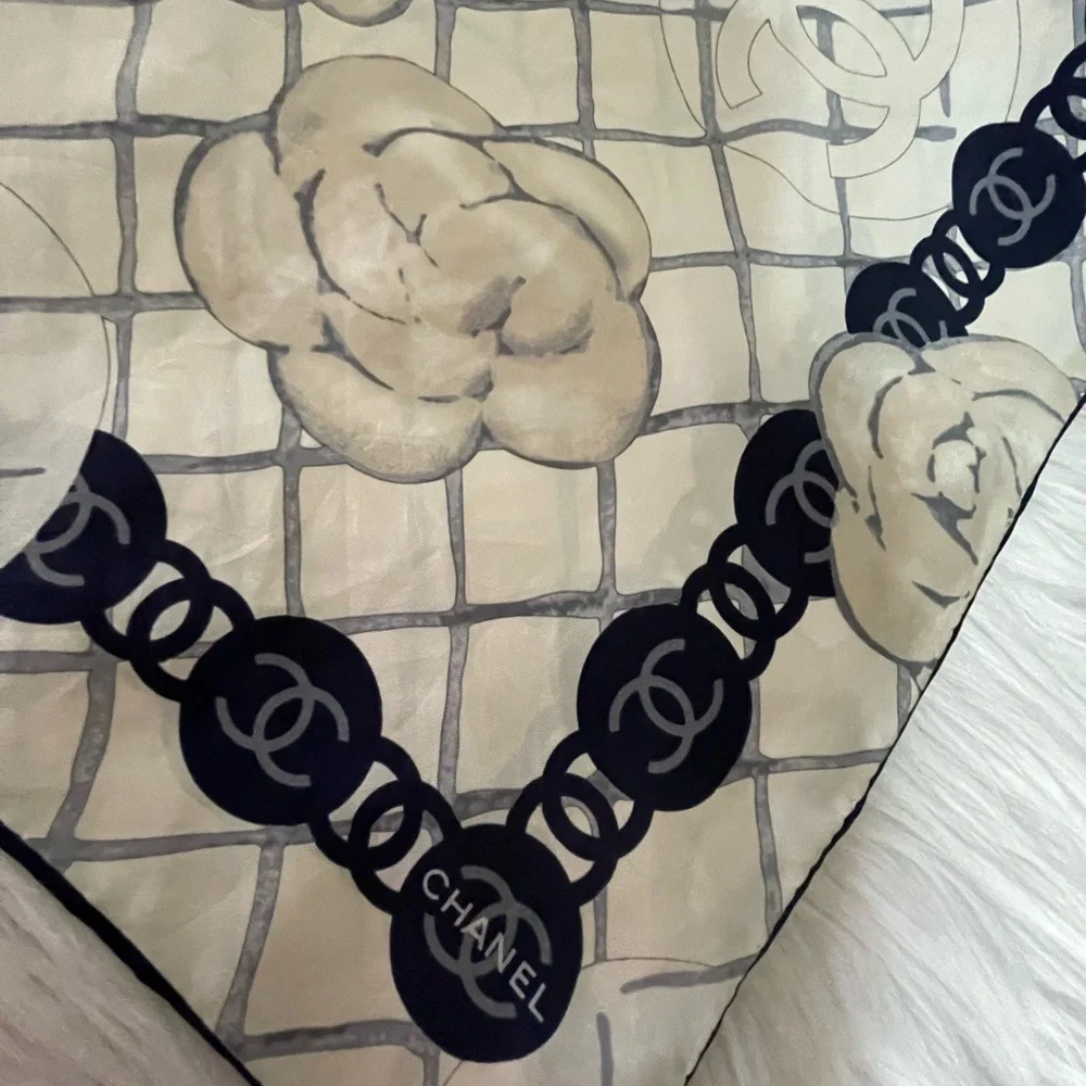 Chanel Silk Scarf. - Picture 5 of 16